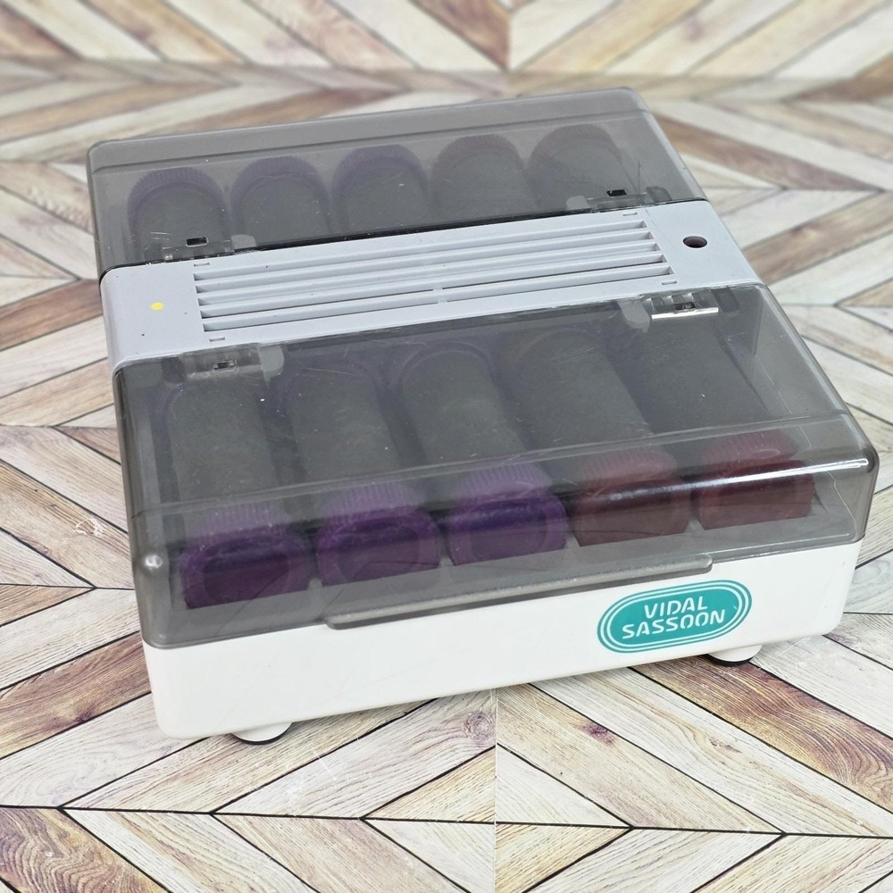Vidal Sassoon Flocked Hot Rollers VS371 10 Velvet Hair Curlers + Clips Tested